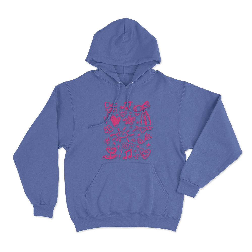 Dec 10 Doodle Art Unisex Hoodie Blue Dec 10 Doodle Art Unisex Hoodie Blue
