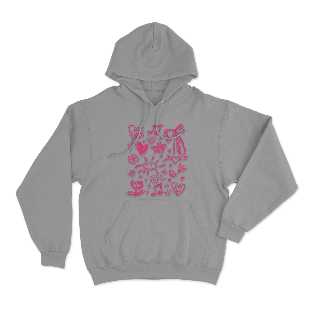 Dec 10 Doodle Art Unisex Hoodie Grey Dec 10 Doodle Art Unisex Hoodie Grey