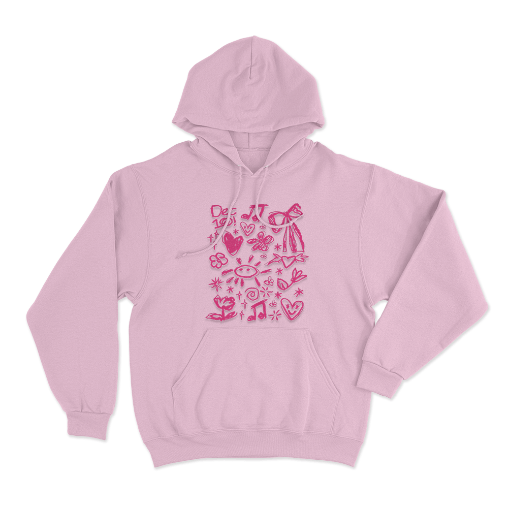Dec 10 Doodle Art Unisex Hoodie Pink Dec 10 Doodle Art Unisex Hoodie Pink
