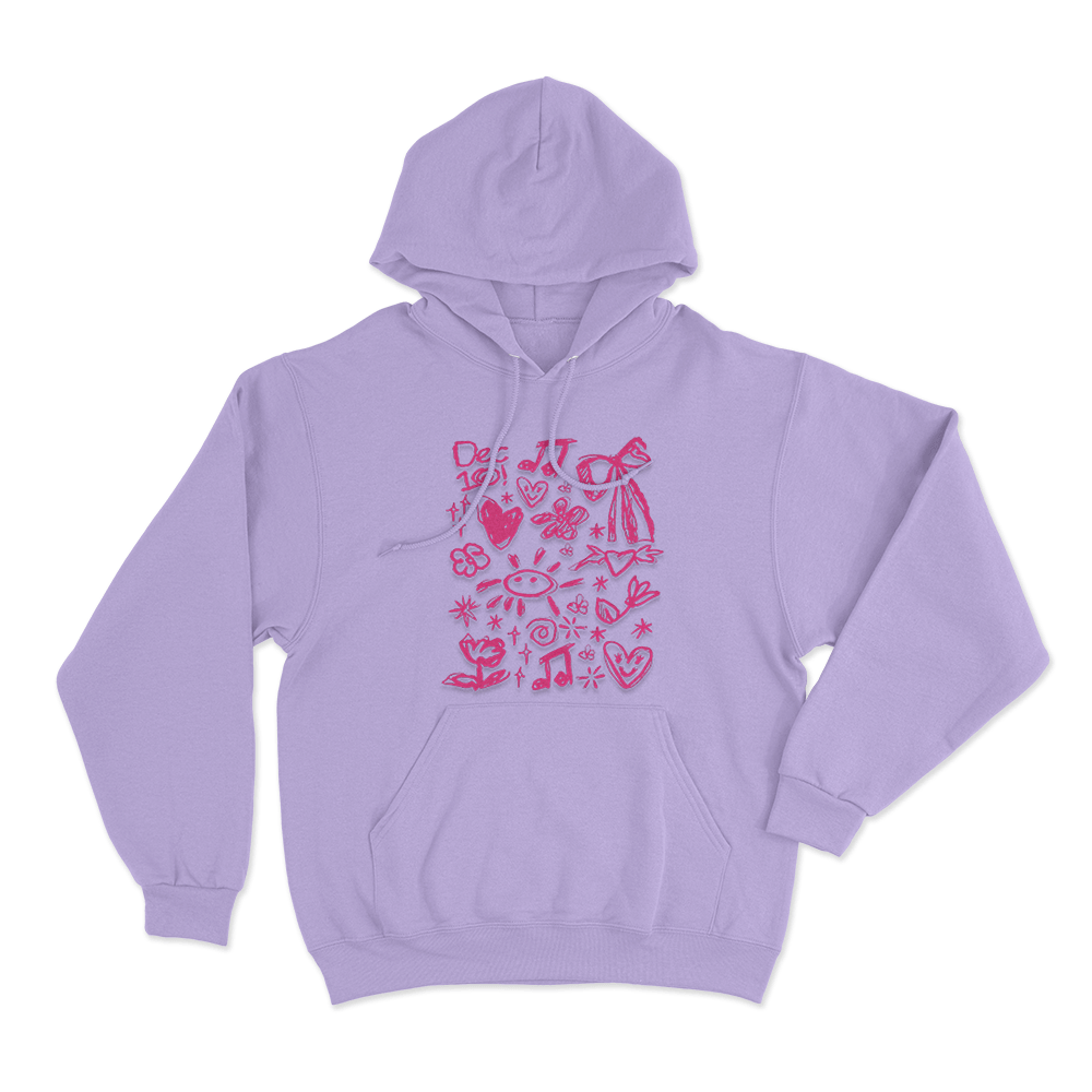 Dec 10 Doodle Art Unisex Hoodie Purple Dec 10 Doodle Art Unisex Hoodie Purple
