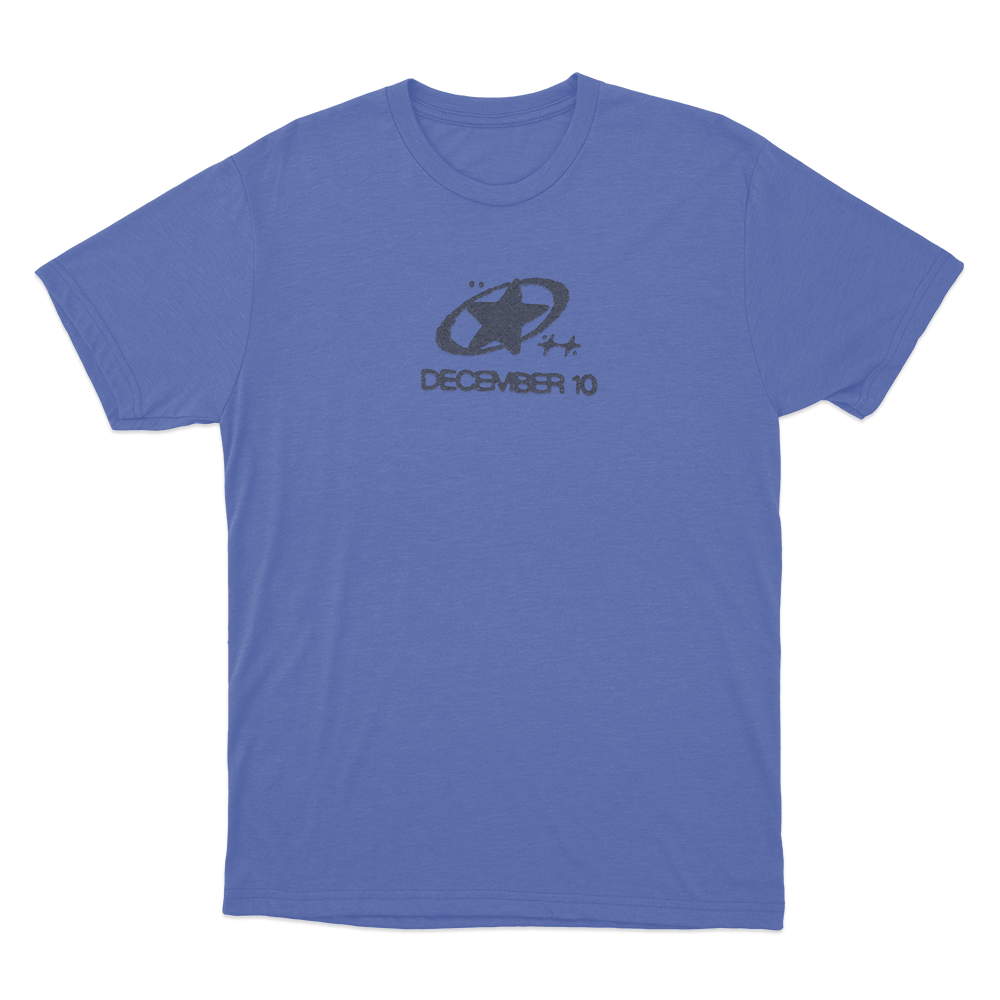 December 10 Planet Star Unisex T Shirt Blue December 10 Planet Star Unisex T Shirt Blue
