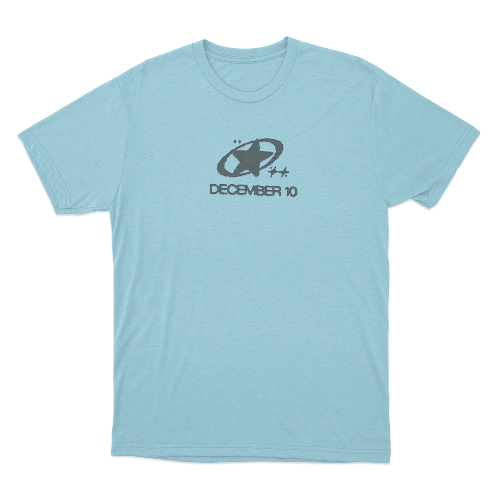 December 10 Planet Star Unisex T Shirt Sky Blue December 10 Planet Star Unisex T Shirt Sky Blue